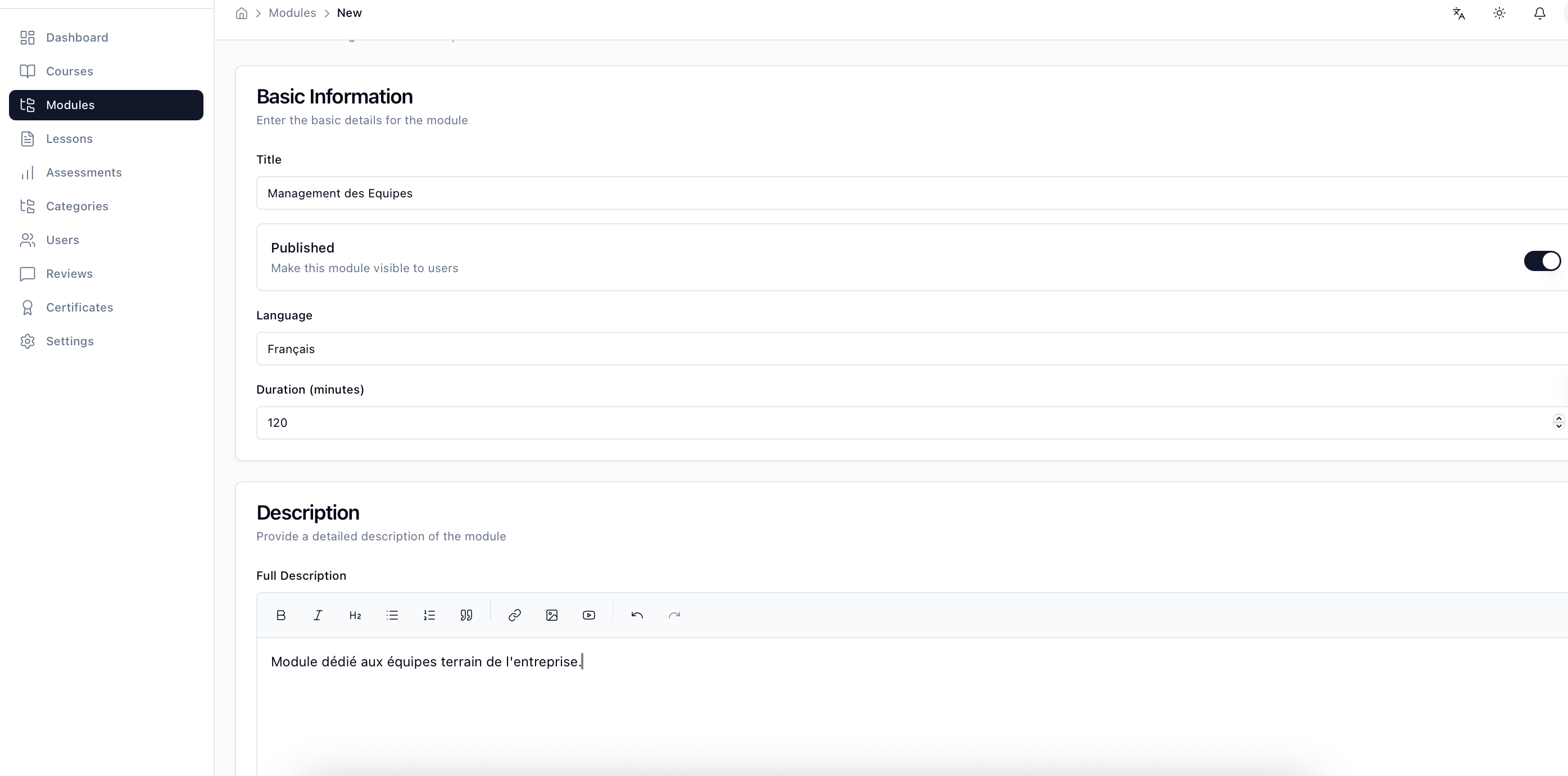 Gestion de contenu
